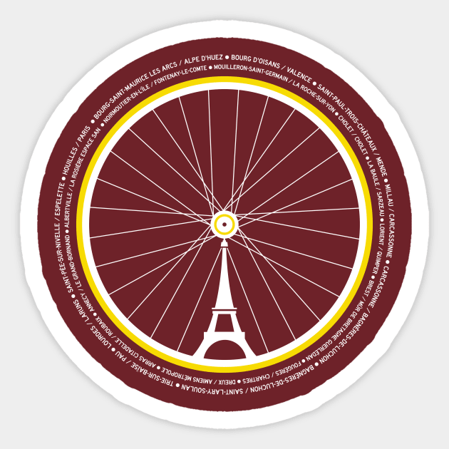 Tour de France STAGES Sticker by reigedesign